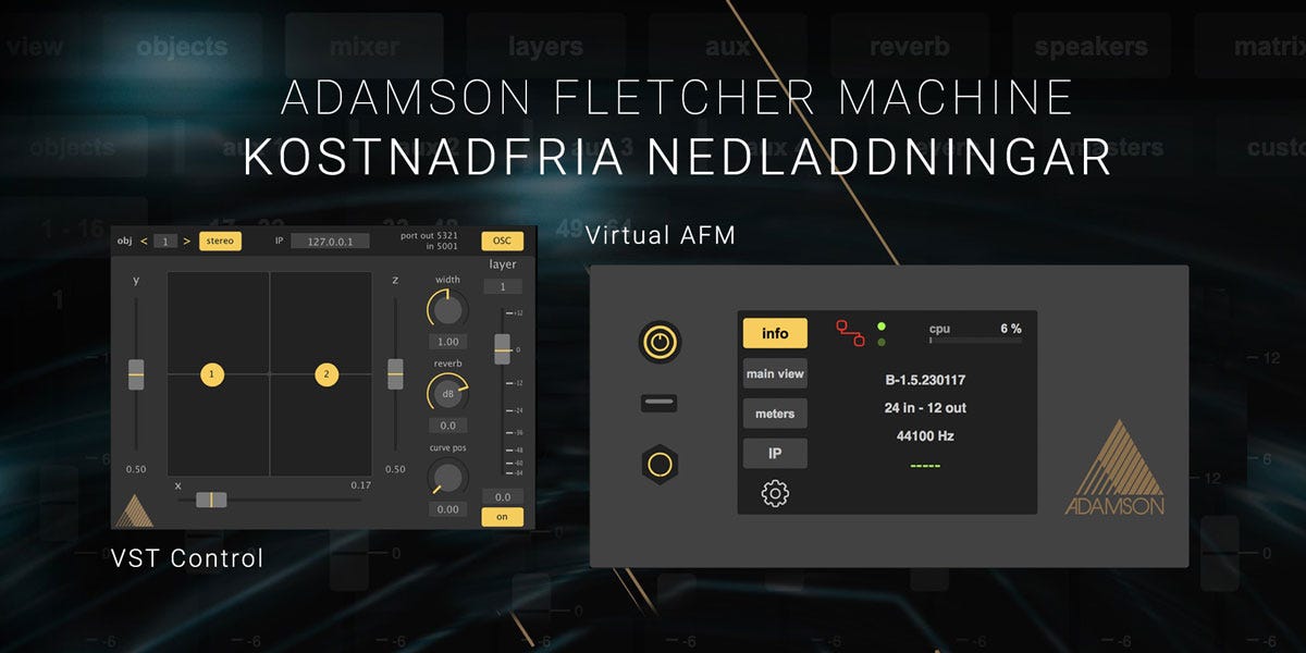 Nytt från ISE - Virtual Adamson Fletcher Machine och Fletcher Machine VST Control-plugin - kostnadsfritt