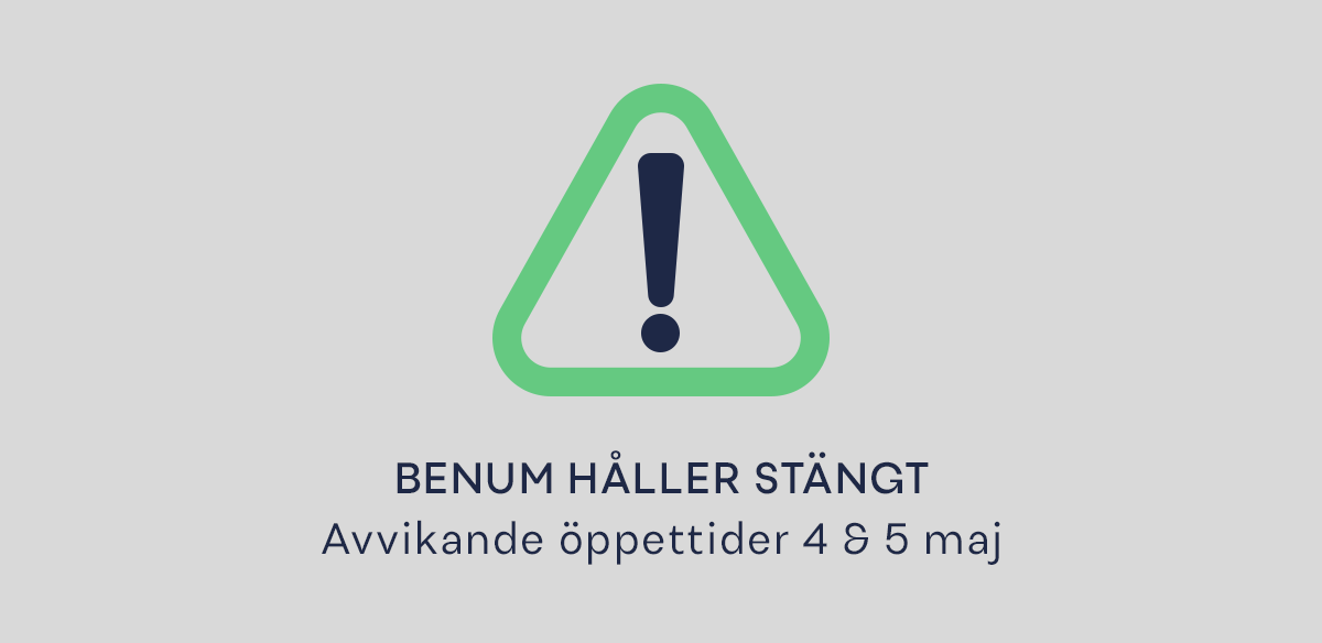 Benum stängt 4 och 5 maj